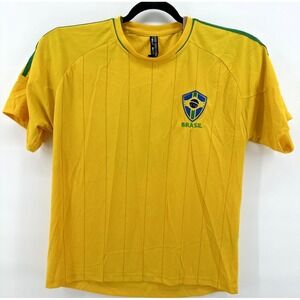 True Rock Embroidered Brazil Soccer Jersey  Number‎ 10 Neymar size Medium